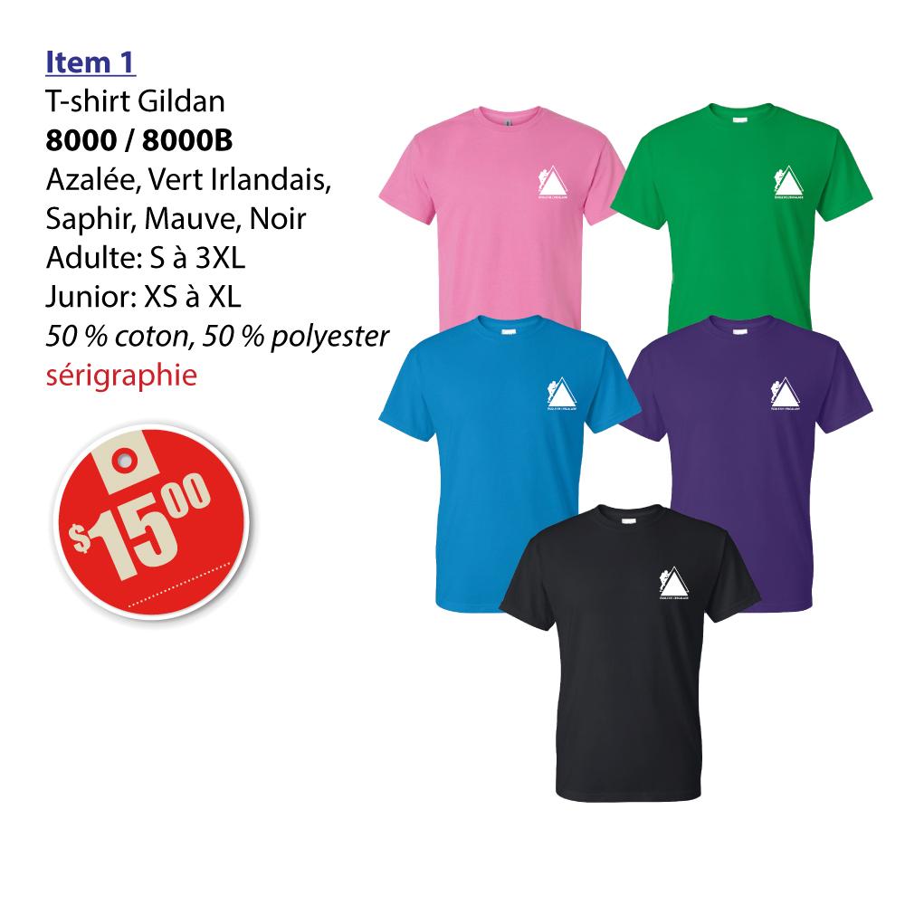 Item 01 École l'Escalade T-Shirt Gildan 8000 8000B 2025